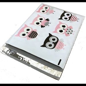 50 (10 x 13) poly mailers - owls